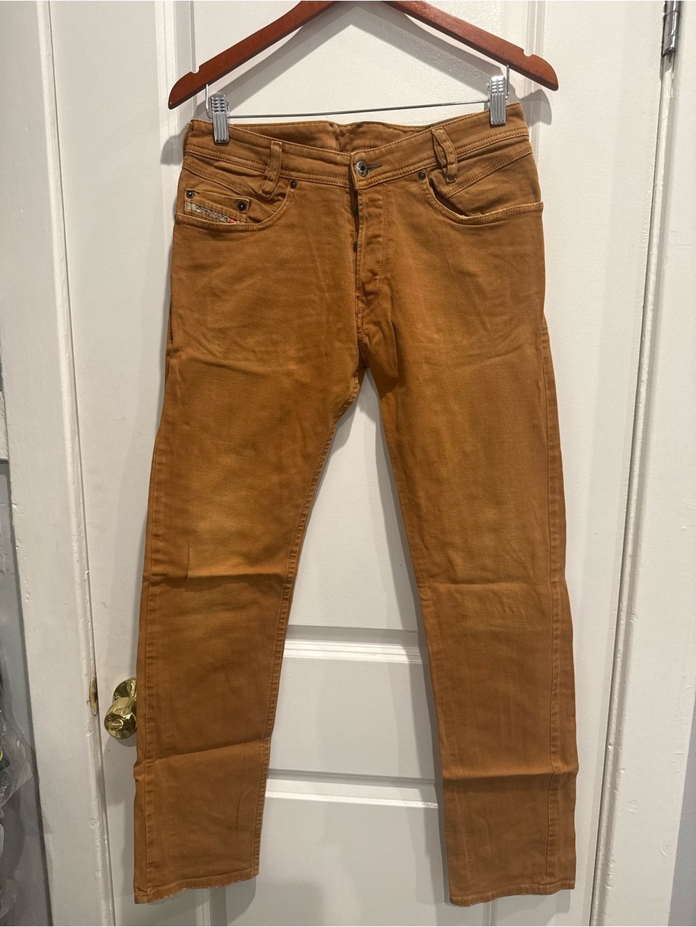 Diesel Slim Straight Jeans in Caramel Tan